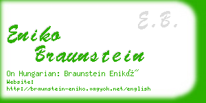 eniko braunstein business card